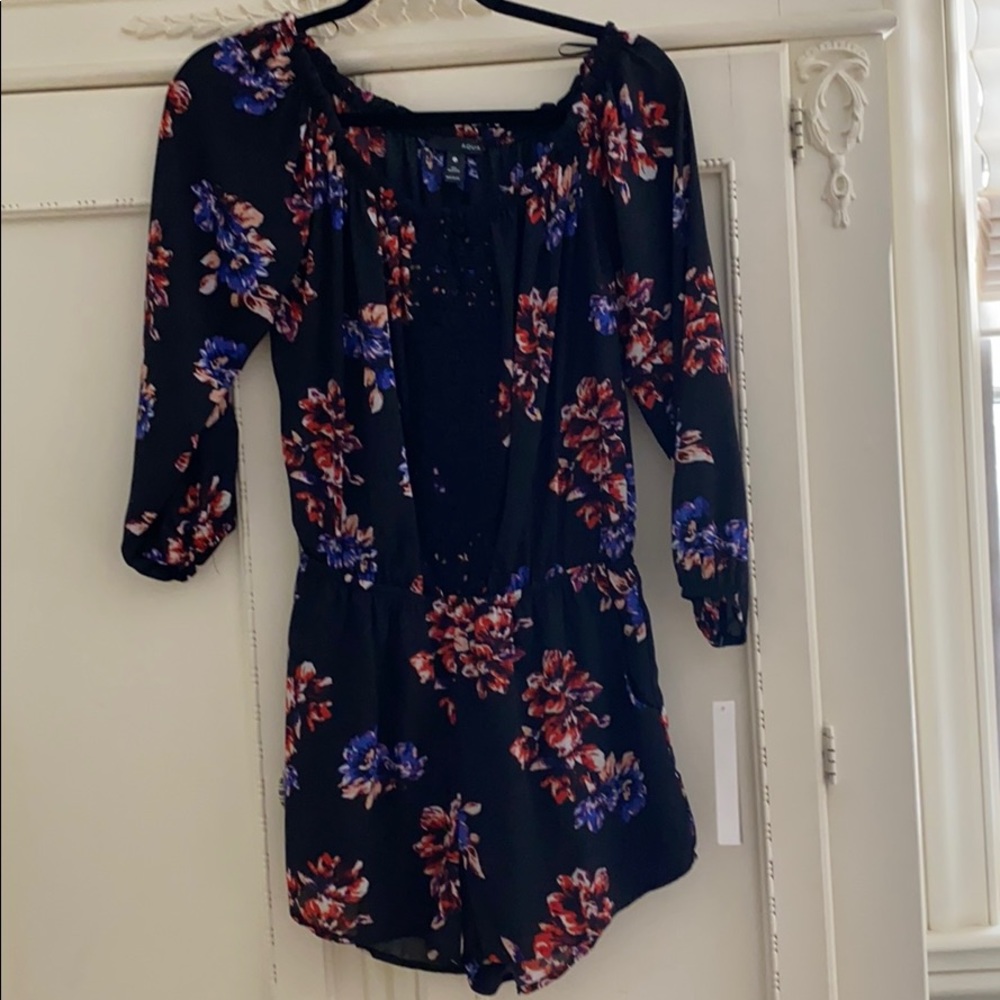 Floral Off the Shoulder Romper